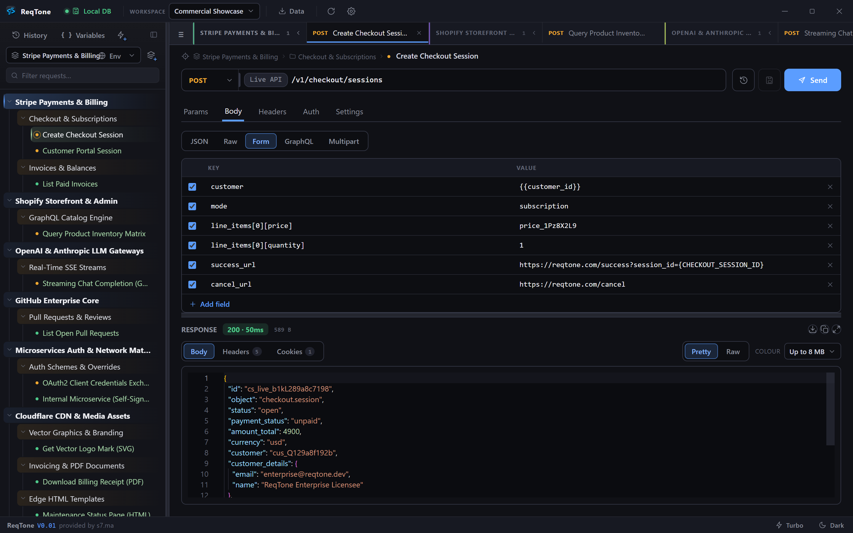 ReqTone native desktop client running on Windows